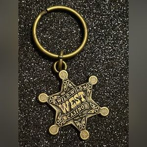 Vintage 1970s  Wild Wild West Casino Keychain for Park Place Atlantic City.